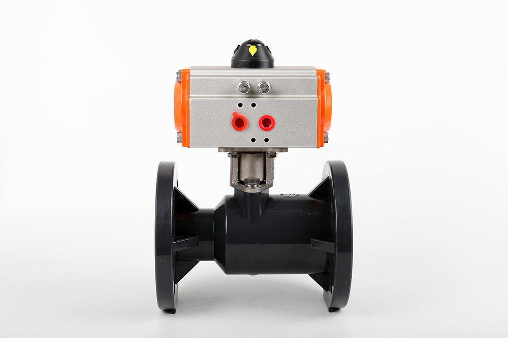 田阳气动法兰一体球阀